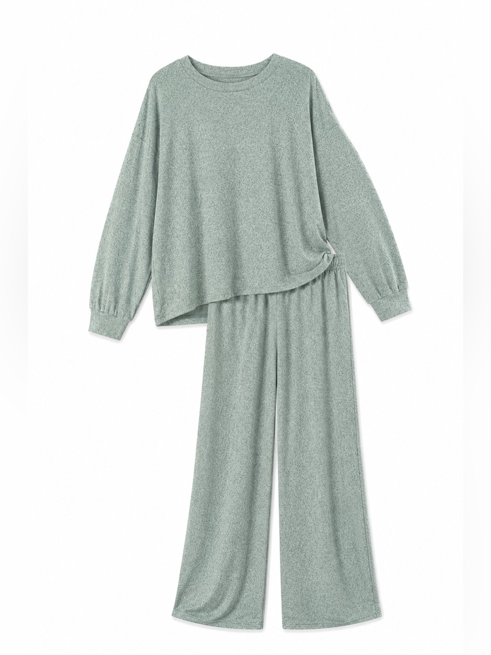 Zenana Hacci Knit Wide Leg Lounge Set